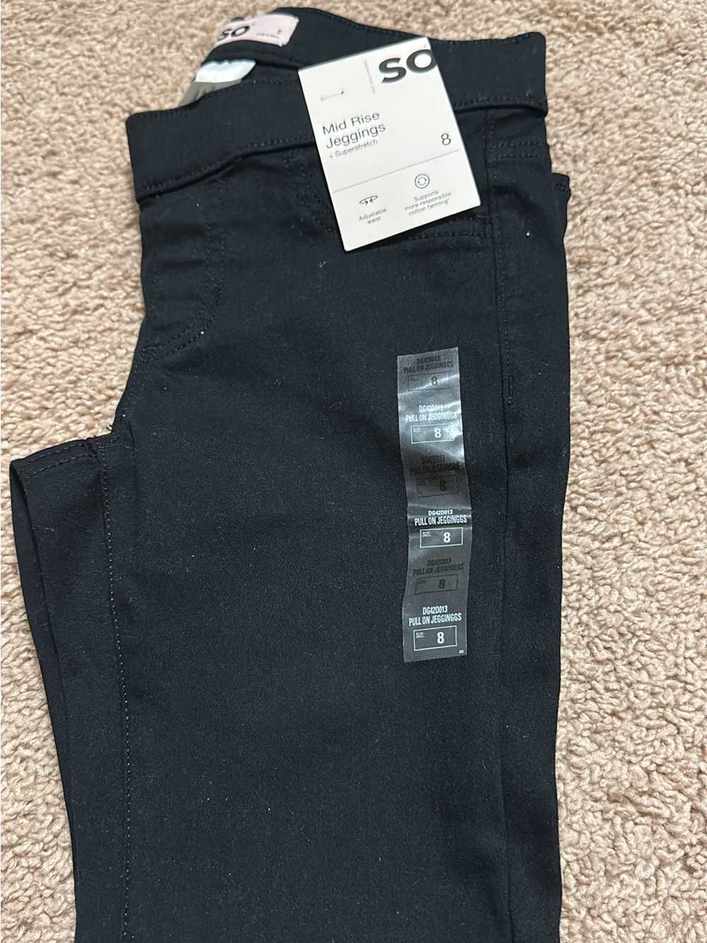 SO Black Mid Rise Jeggings